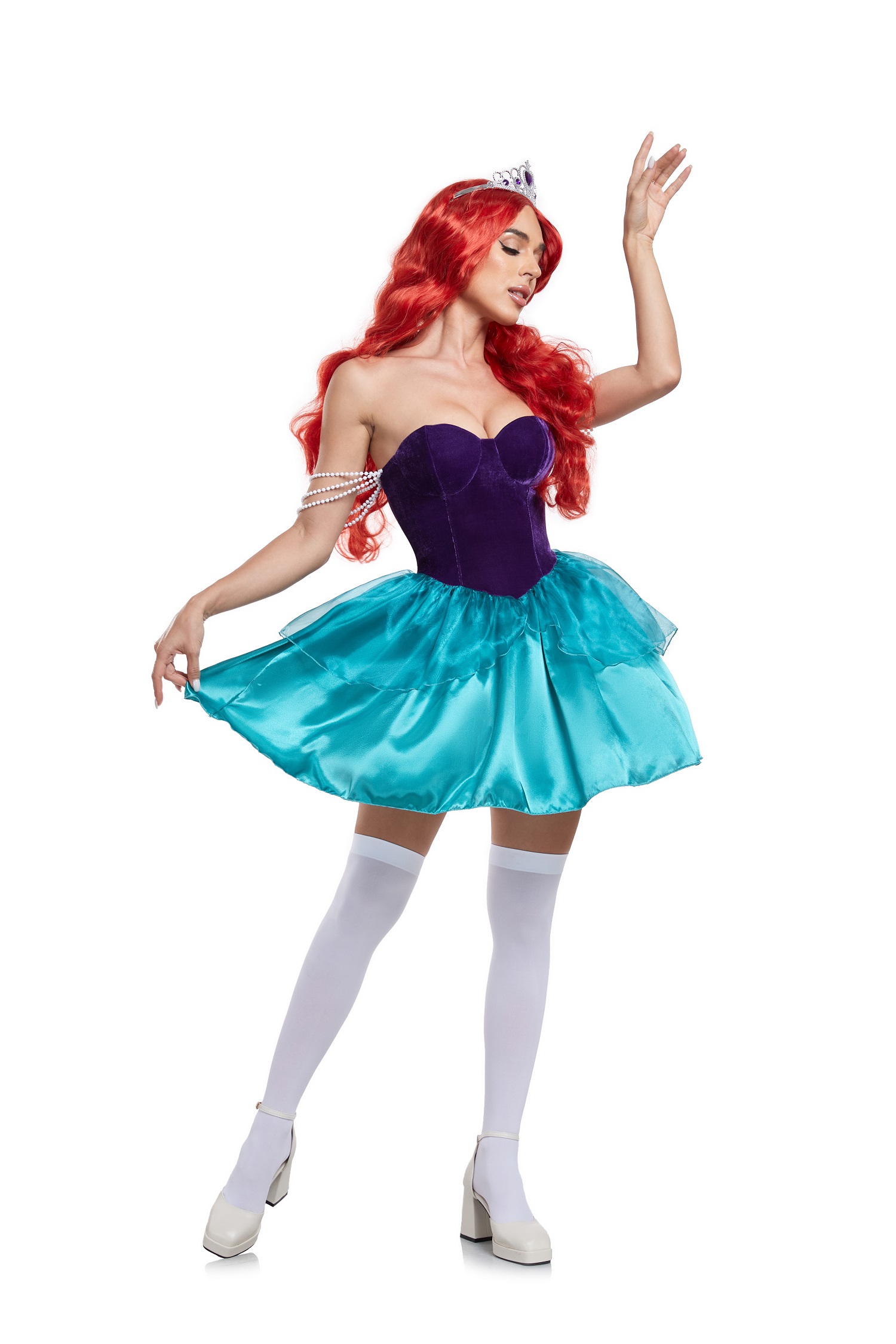 Mermaid Princess Dress Ariel Costume Sexy Halloween Party Cosplay Birthday Dress